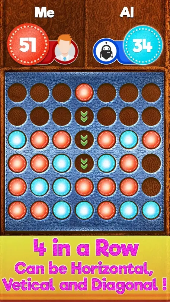 Capturas de tela do 4 in a Row Puzzle Connect Game