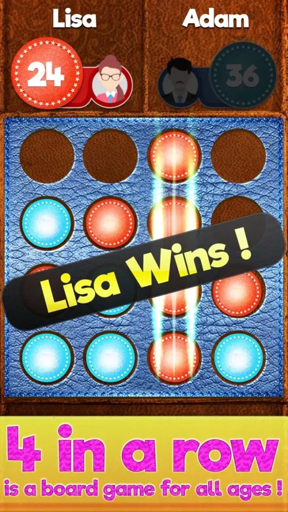 Capturas de tela do 4 in a Row Puzzle Connect Game