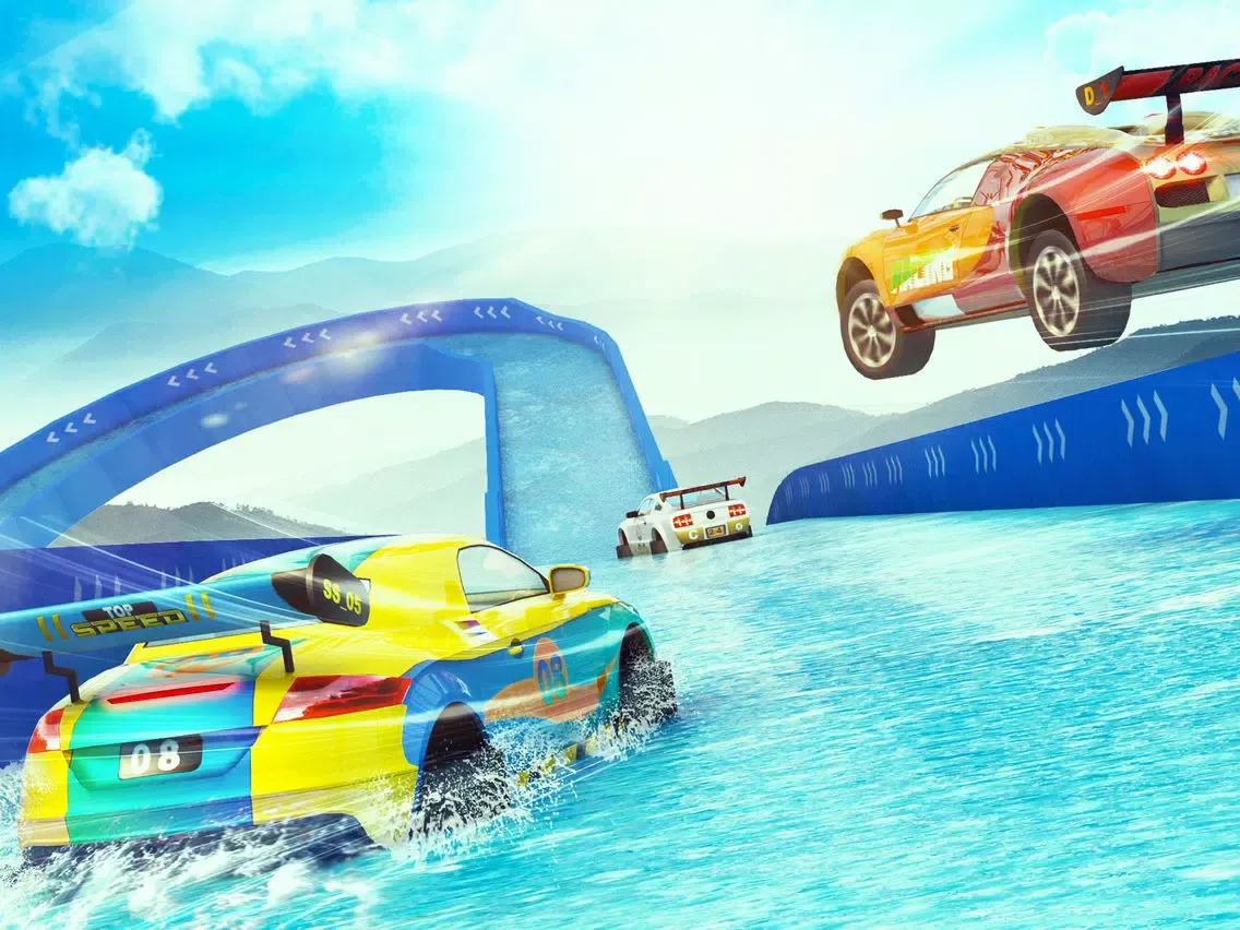 Zrzuty ekranu Water Slide Car Stunts Racing iPad 