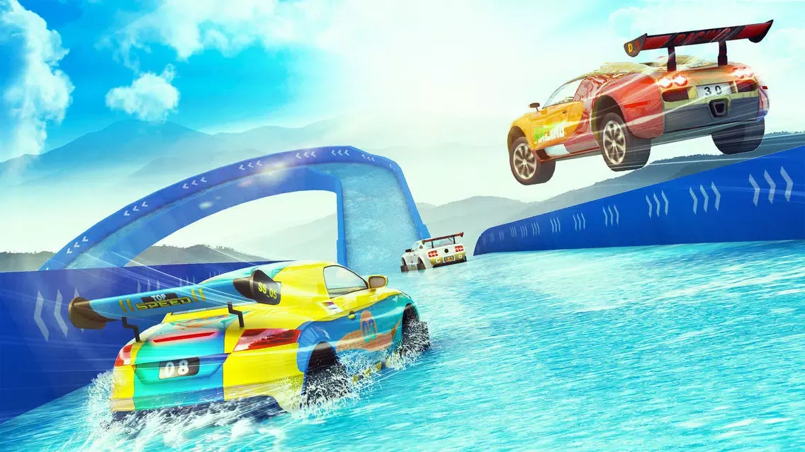 Zrzuty ekranu Water Slide Car Stunts Racing