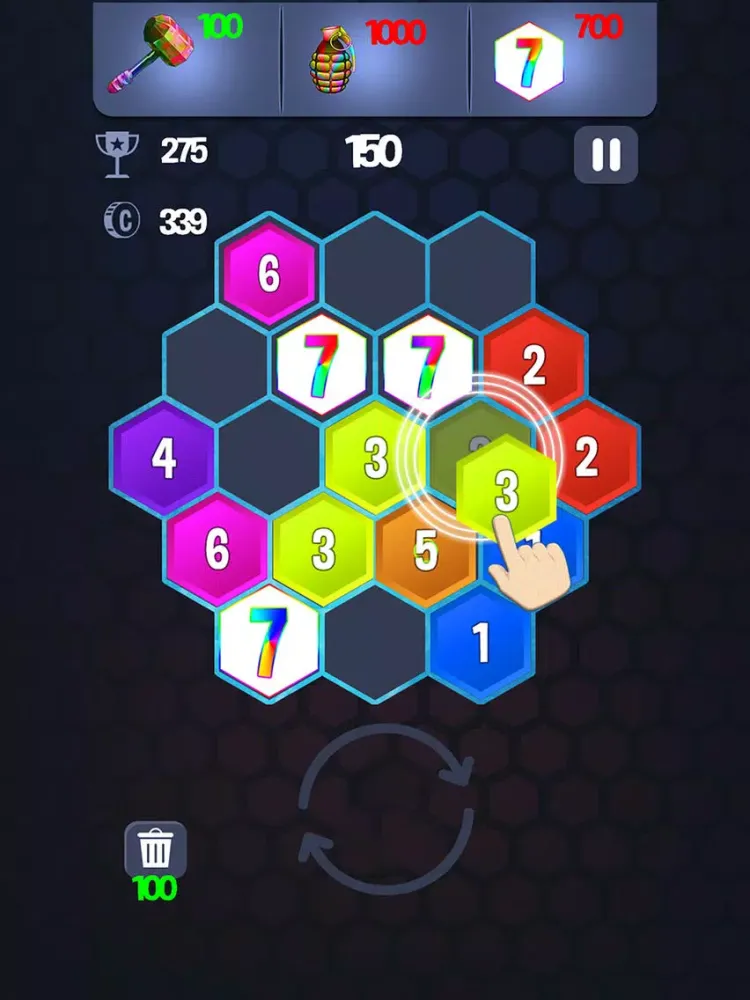 Seven Hex Puzzle iPad  स्क्रीनशॉट