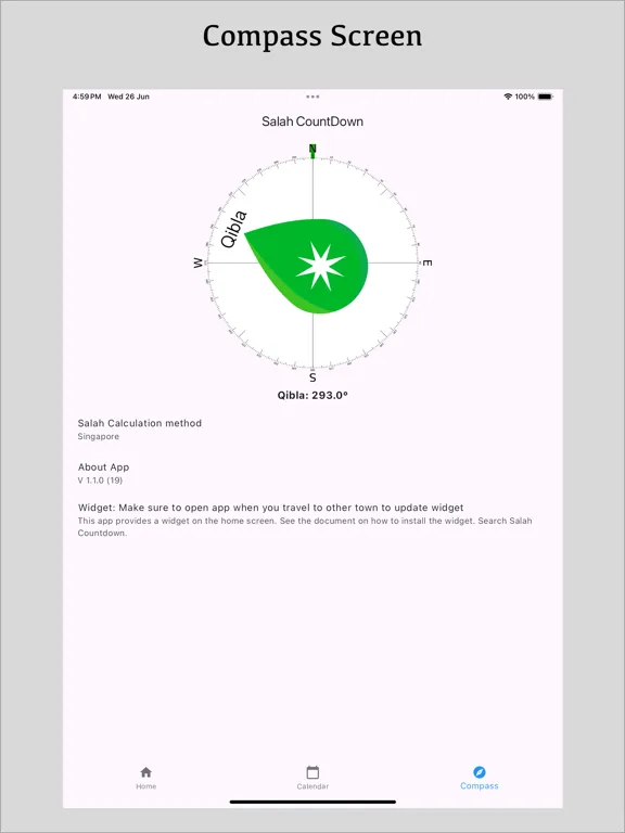 Salah Countdown iPad  Ekran Görüntüleri