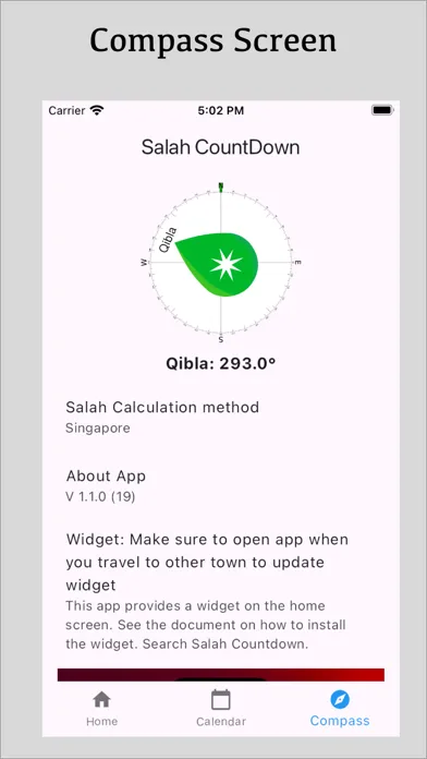 Salah Countdown Ekran Görüntüleri