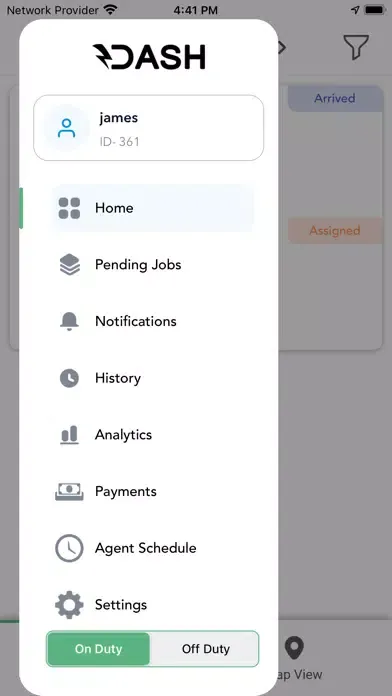 Dash Agent App Ekran Görüntüleri
