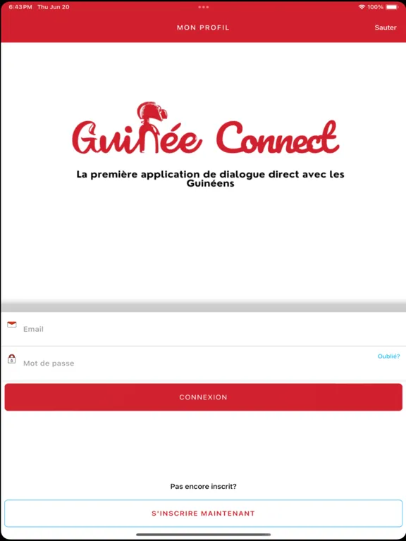 Captures d'écran de Guinée Connect iPad 