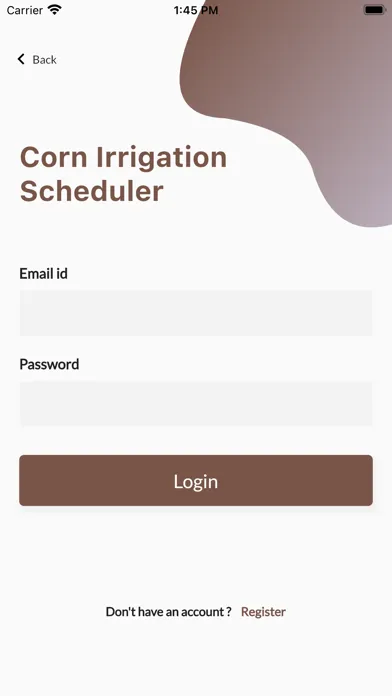 Tangkapan layar Corn Irrigation Scheduler