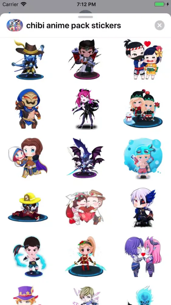 Zrzuty ekranu Pack of Chibi Anime Stickers