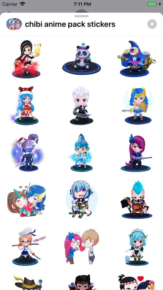 Zrzuty ekranu Pack of Chibi Anime Stickers
