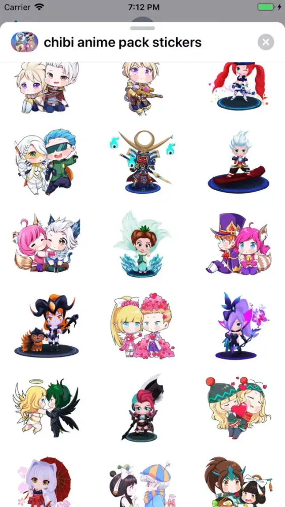 Zrzuty ekranu Pack of Chibi Anime Stickers