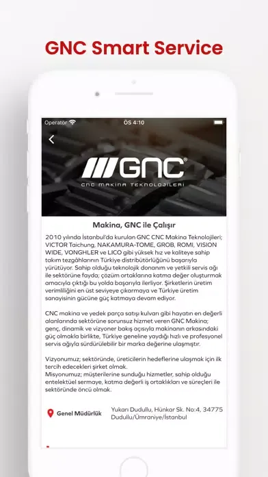 Ảnh chụp màn hình của GNC Smart Service