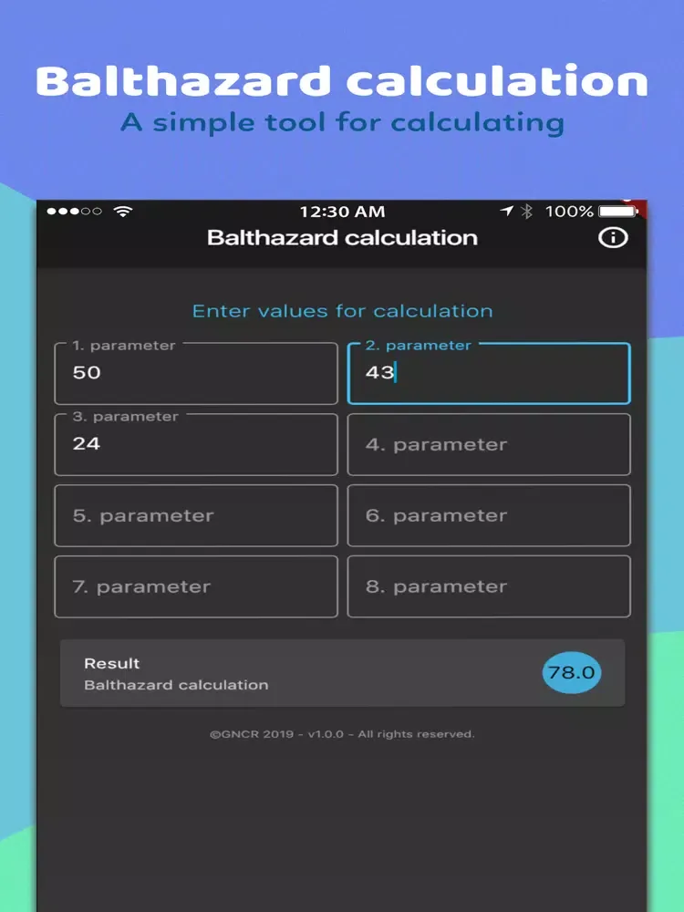 Balthazard calculation iPad 應用截圖
