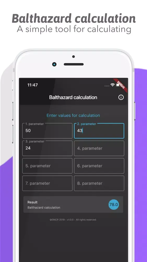 Balthazard calculation應用截圖