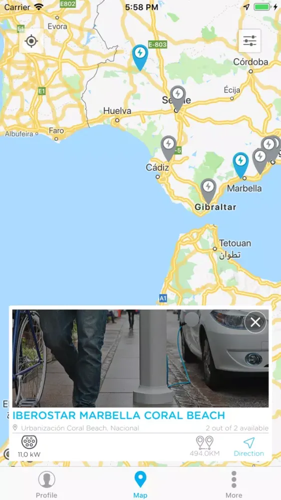 Ảnh chụp màn hình của Honest Charging