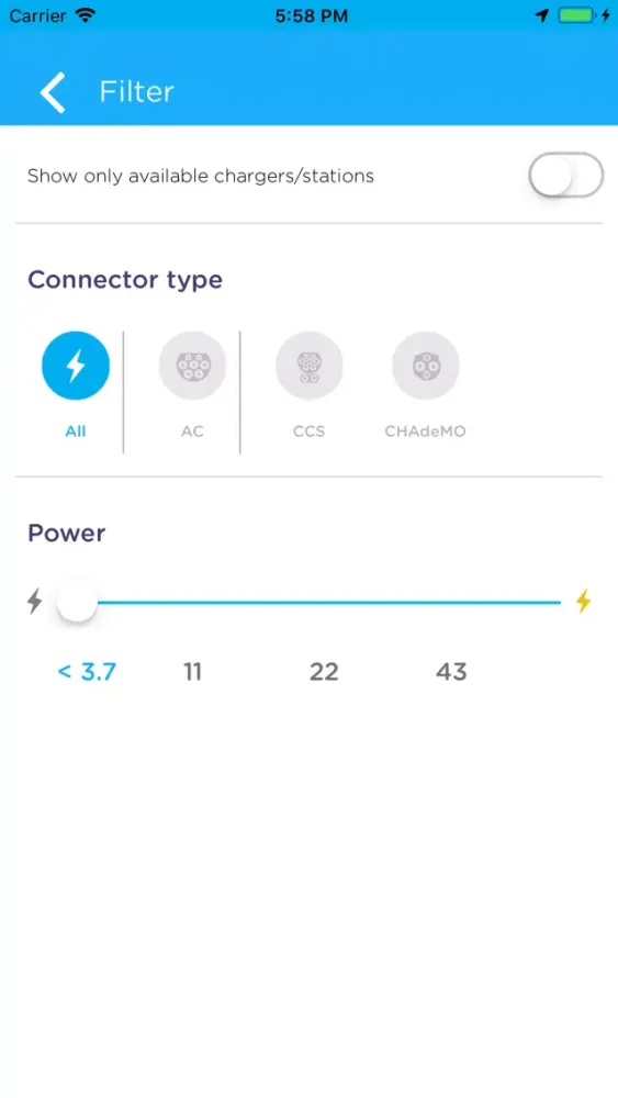 Ảnh chụp màn hình của Honest Charging