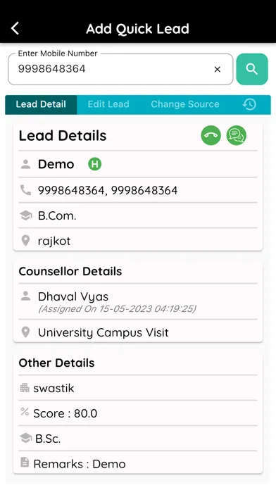 GNUMS Admission CRM 스크린샷