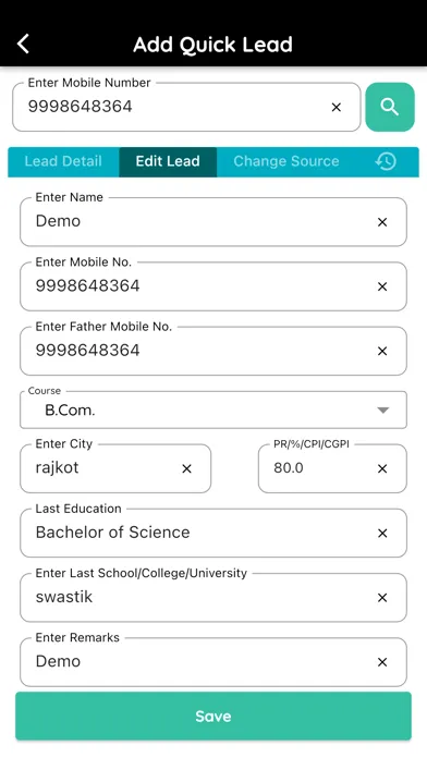 GNUMS Admission CRM 스크린샷
