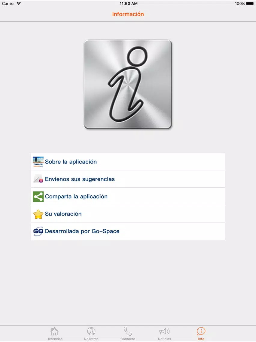 Tangkapan skrin Herencias iPad 