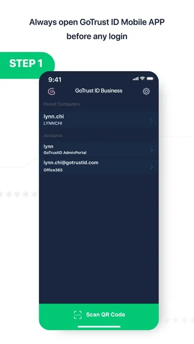 Capturas de pantalla de GoTrust ID Business