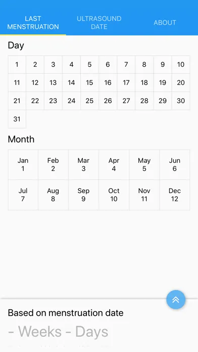 Capturas de tela do FAST Pregnancy Calculator