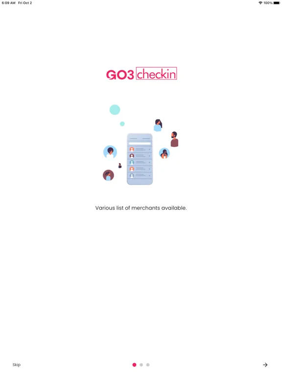Go3Checkin iPad  স্ক্রিনশট