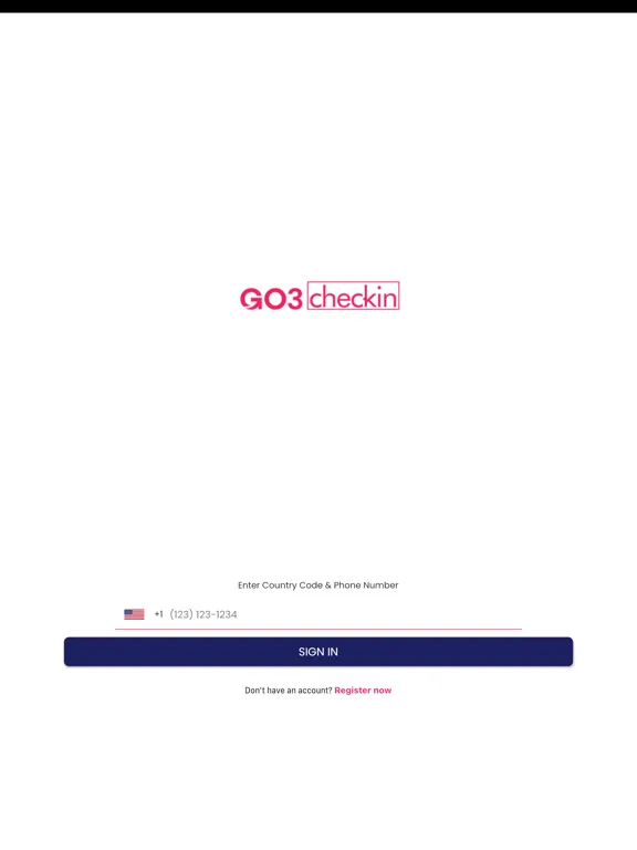 Go3Checkin iPad  স্ক্রিনশট