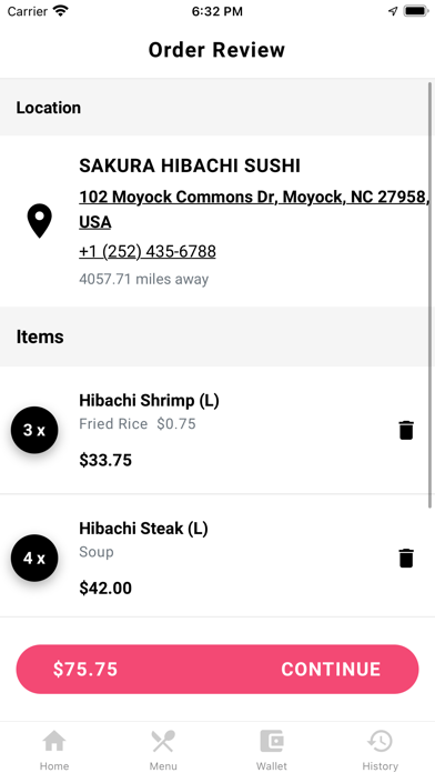 Sakura Hibachi Sushi स्क्रीनशॉट