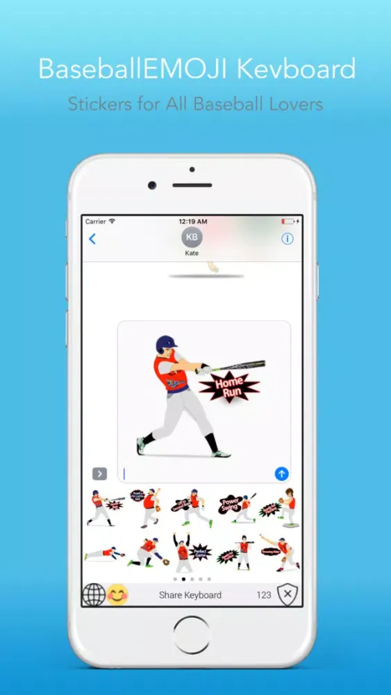 BaseballEMOJI - Custom Keyboard Sports Stickers應用截圖