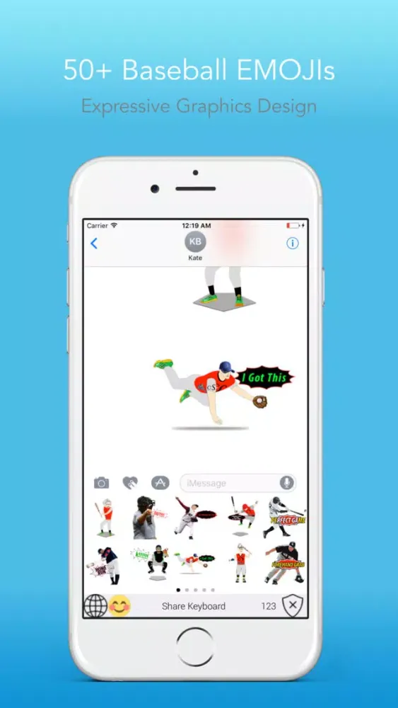 BaseballEMOJI - Custom Keyboard Sports Stickers應用截圖