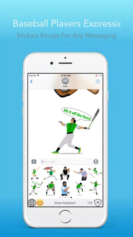 BaseballEMOJI - Custom Keyboard Sports Stickers應用截圖