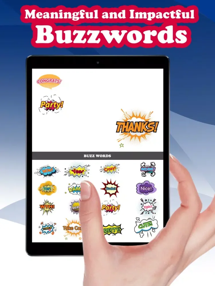 ภาพหน้าจอของ Buzzmoji - Enjoy Buzzwords Custom Keyboard Texting iPad 