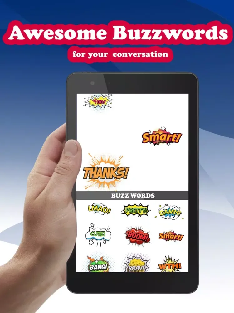 ภาพหน้าจอของ Buzzmoji - Enjoy Buzzwords Custom Keyboard Texting iPad 
