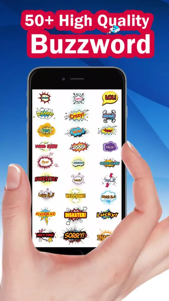 ภาพหน้าจอของ Buzzmoji - Enjoy Buzzwords Custom Keyboard Texting