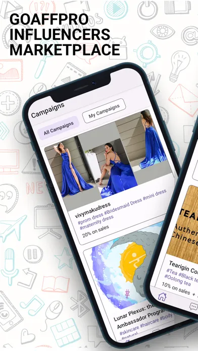 Goaffpro: Influencer Marketing Screenshots