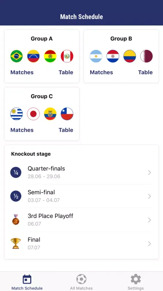 صور Copa America App 2019 Scores