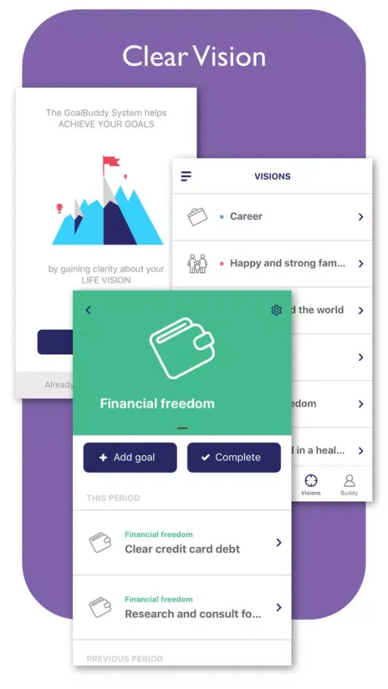Captures d'écran de Goal Buddy: Life Goals Tracker