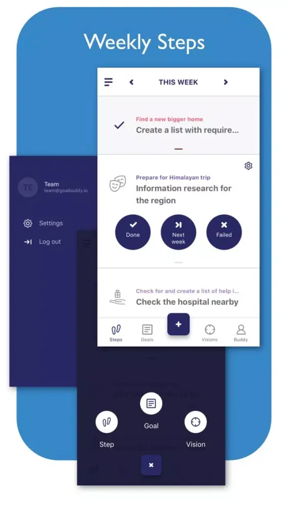Captures d'écran de Goal Buddy: Life Goals Tracker