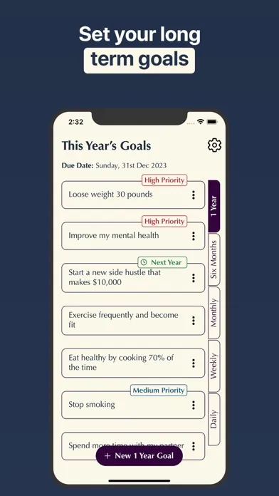 Goalgum: Goal Setter & Tracker 스크린샷