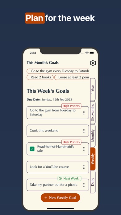 Screenshot di Goalgum: Goal Setter & Tracker