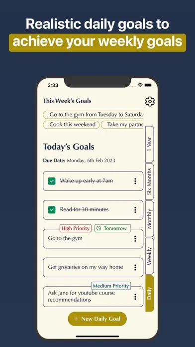 Goalgum: Goal Setter & Tracker 스크린샷