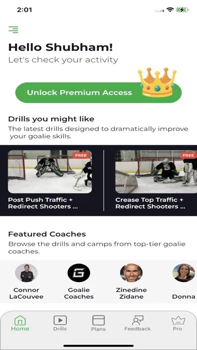 Goalie Coaches سکرین شاٹس