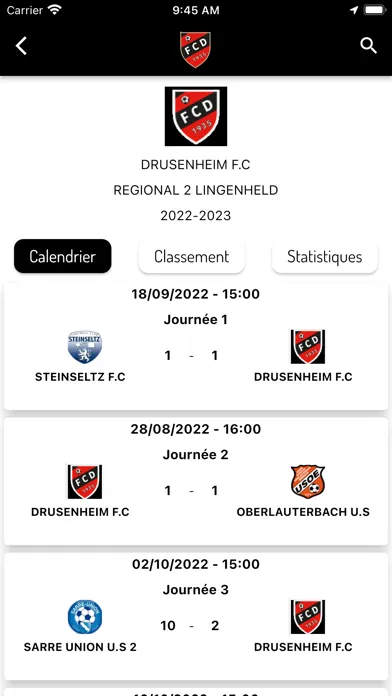 Ảnh chụp màn hình của FC Drusenheim
