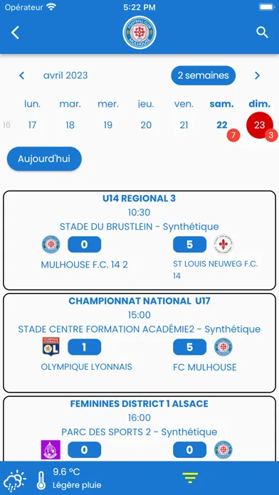 Zrzuty ekranu FC Mulhouse