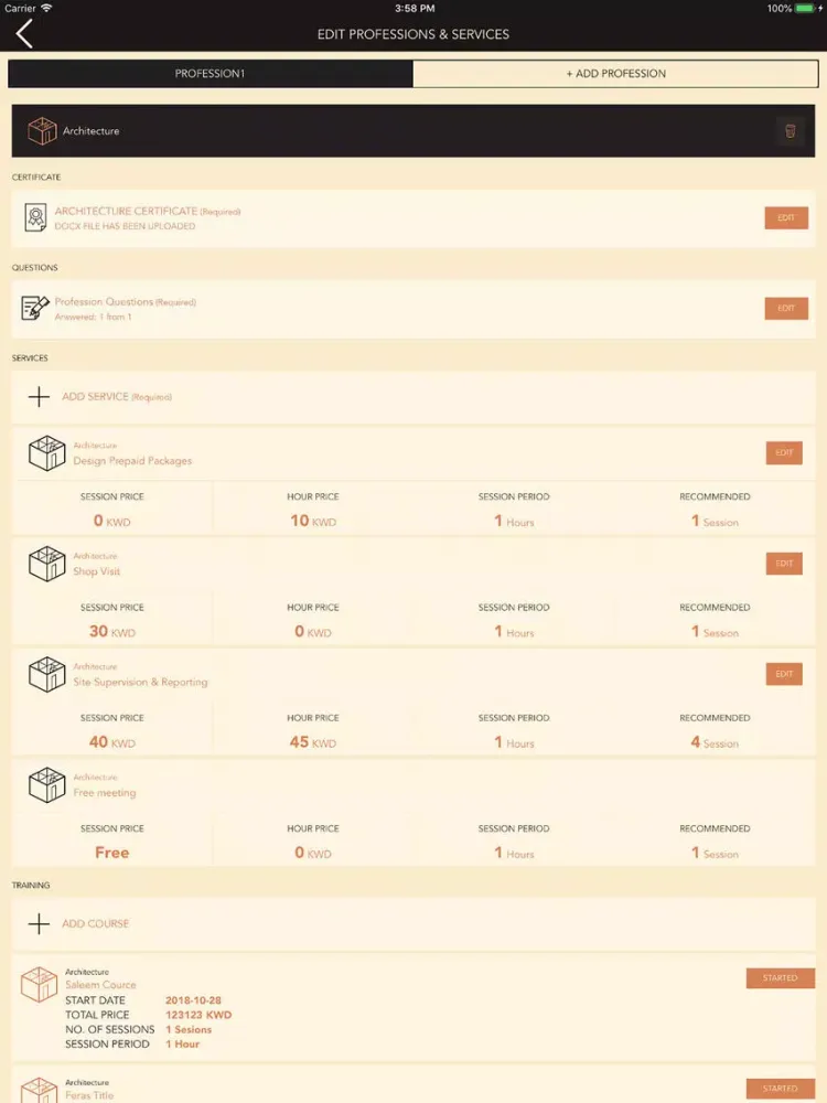 Tangkapan skrin Mohandisi iPad 