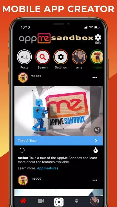 Screenshot di AppMe Sandbox