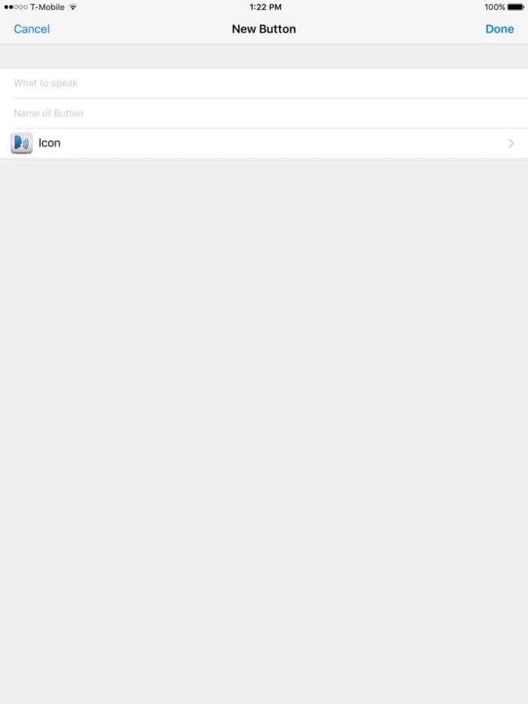 Tangkapan layar iVocalize iPad 