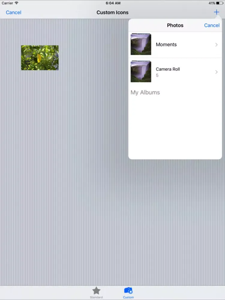 Tangkapan layar iVocalize iPad 