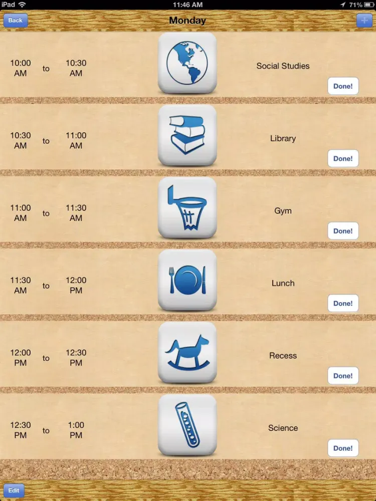 iVisual Schedule iPad  स्क्रीनशॉट
