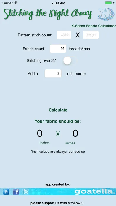 Cross Stitch Calculator سکرین شاٹس