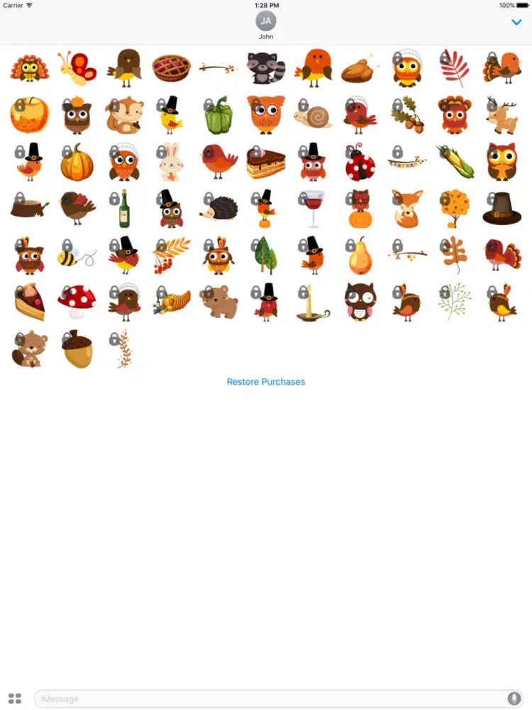 Capturas de pantalla de Thanksgiving & Fall Stickers iPad 