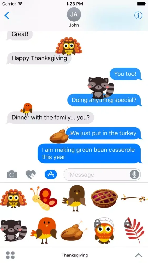 Capturas de pantalla de Thanksgiving & Fall Stickers